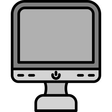 Monitör. Web simgesi basit illüstrasyon