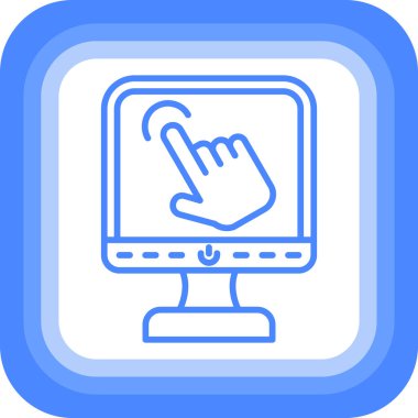 parmak dokunuşu simgesi - taslak biçimi