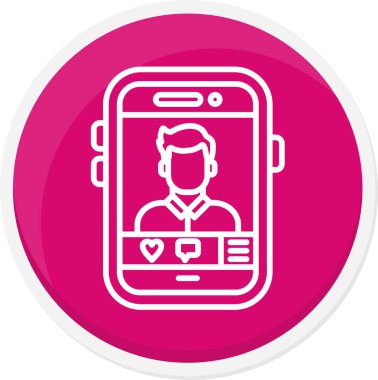 Akıllı telefon. Web simgesi basit illüstrasyon