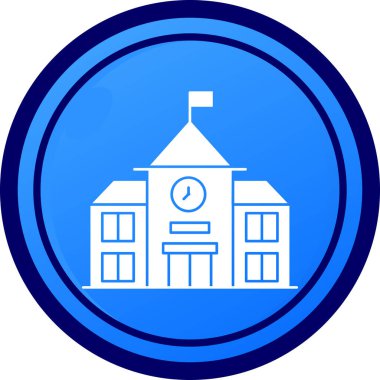 Bina. Web simgesi basit illüstrasyon