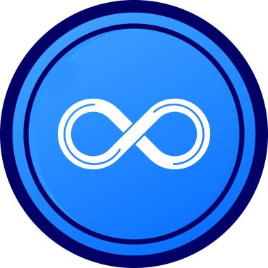 Sonsuzluk işareti simgesi, vektör çizim.