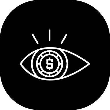 göz parası vektör simgesi modern basit illüstrasyon