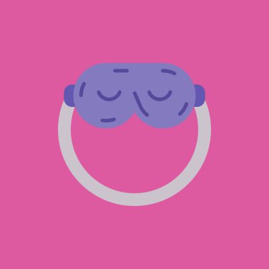 Bir uyku maskesi simgesinin vektör çizimi