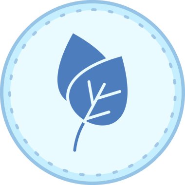 Yaprak. Web simgesi basit illüstrasyon