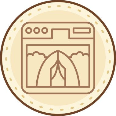 kamp kamerası vektör illüstrasyonu