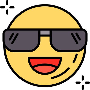 Güneş gözlüklü mutlu ifade