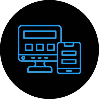 seo modern simgesinin vektör illüstrasyonu