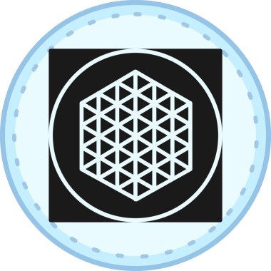 Elmas ağ simgesi basit illüstrasyon