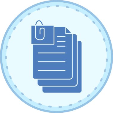 Bir belgenin vektör illüstrasyonu