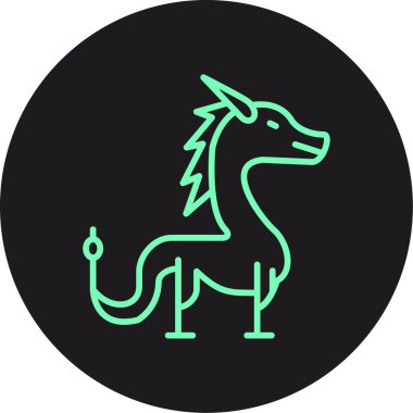 Bir ejderha simgesinin vektör çizimi