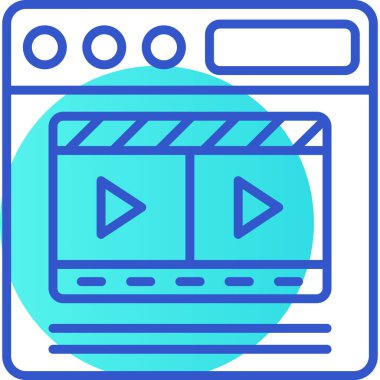 Film. Web simgesi basit illüstrasyon