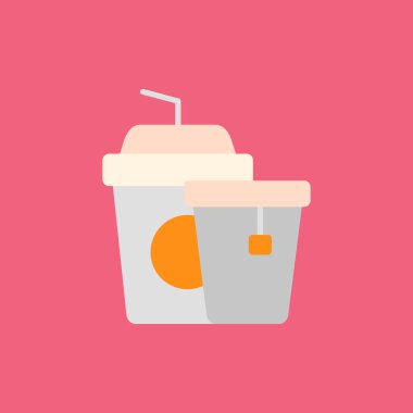 kahve içeceği vektör düz simgesi