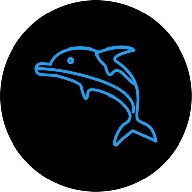 Balina. Web simgesi basit illüstrasyon