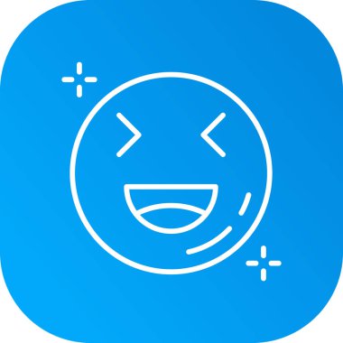 Beyaz arkaplanda izole edilmiş mutlu gülümseme simgesi. Mutlu yüz ifadesi. Gülümseyen surat. vektör