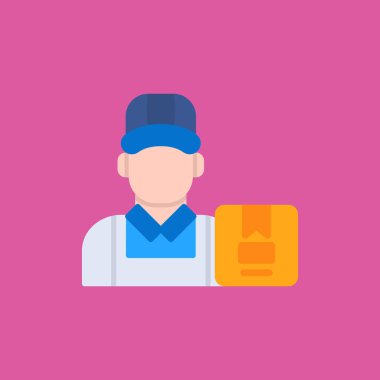 teslim düz simge vektör çizim