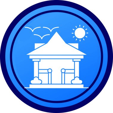 şehir binası simgesi mavi