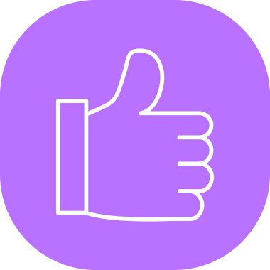 başparmak yukarı simgesi, basit vektör illüstrasyonu