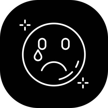 İllüstrasyon Üzgün Emoji Simgesi
