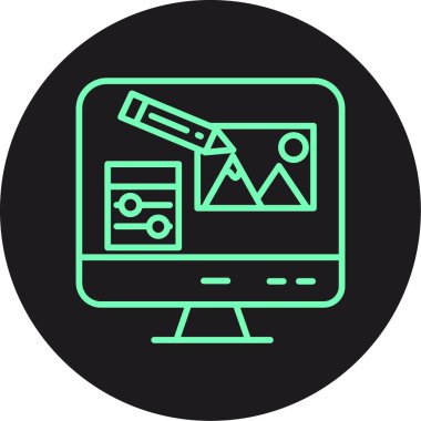 seo modern simgesinin vektör illüstrasyonu