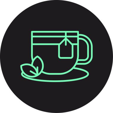 vektör çay simgesi illüstrasyonu