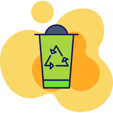 Çöp simgesi, vektör çizimi