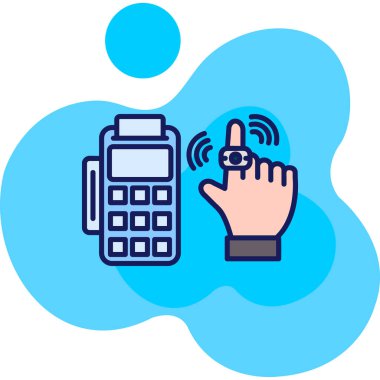 ödeme terminali simgesi, vektör illüstrasyonu