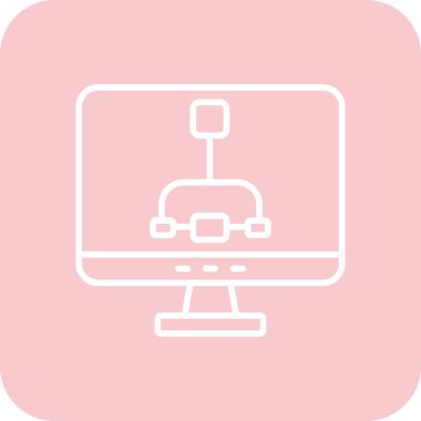 Web simgesi, vektör illüstrasyonunu izle