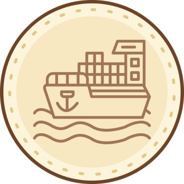 Gemi simgesi vektör illüstrasyonu