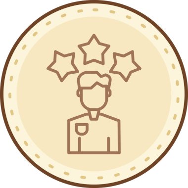 Bir yıldız simgesinin vektör illüstrasyonu