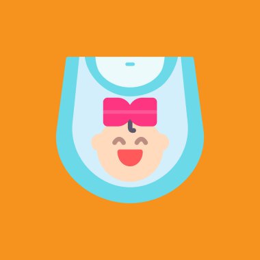 Bebek kız ikonu. düz dizayn