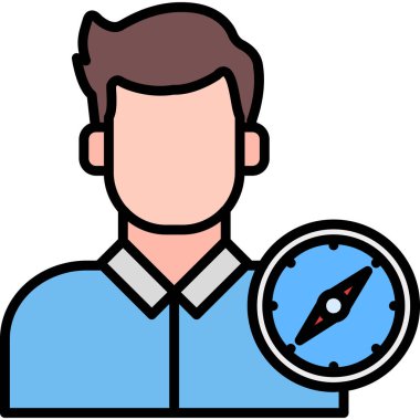 Pusula. Web simgesi basit illüstrasyon