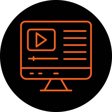 video. Web simgesi basit illüstrasyon