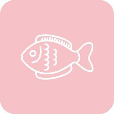 Balık. Web simgesi basit illüstrasyon