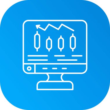 çizgi grafik simgesi beyaz arkaplanda izole edildi. Diyagram simgesi. Analiz simgesi. Muhasebe işareti. Vektör, eps, renkli çizgiler. vektör