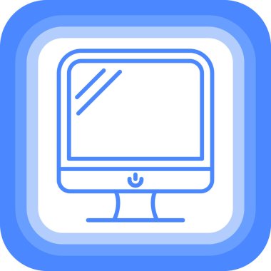 Bilgisayar. Web simgesi basit illüstrasyon