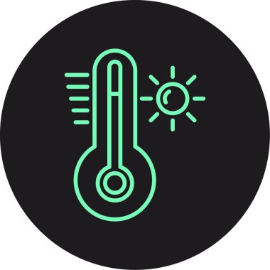 termometre simgesi, vektör illüstrasyonu