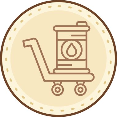 Bir varil simgesinin vektör illüstrasyonu