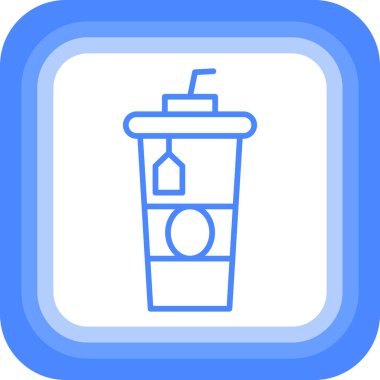 Kahve. Web simgesi basit illüstrasyon