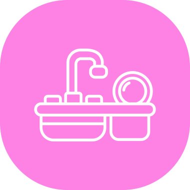 Modern banyo simgesinin vektör çizimi