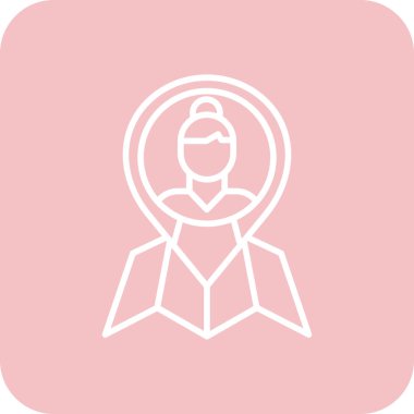 Fiyonk çelengi olan bir kadının vektör çizimi