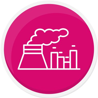 Çemberin içinde nükleer enerji santrali olan uzun bir gölge bulutunun çizimi.