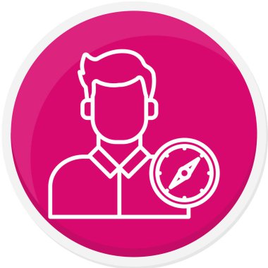 İş ikonu. Basit resimleme