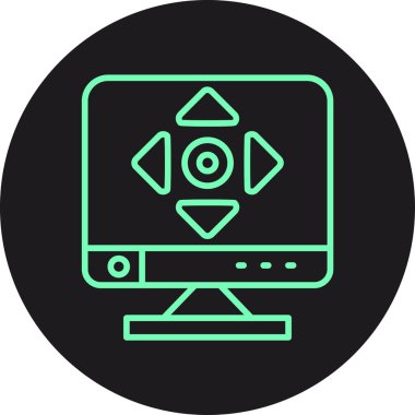 Vektör tv simgesi, vektör illüstrasyonu