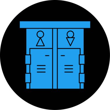 Bir bina simgesinin vektör illüstrasyonu