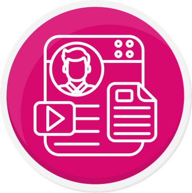 çevrimiçi haber simgesi, vektör illüstrasyonu