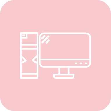 Vektör Bilgisayar Ağı Simgesi