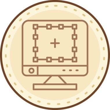 Kripto para birimi modern simge, vektör illüstrasyonu