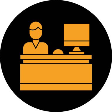 Bir kadın simgesinin vektör illüstrasyonu