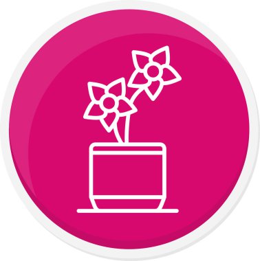 Bitki. Web simgesi basit illüstrasyon