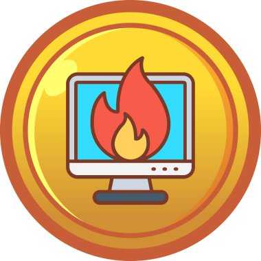 ateş alev ikonu vektör illüstrasyonuName